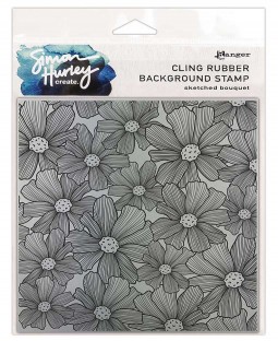 Simon Hurley Background Stamp: Sketched Bouquet HUR76865