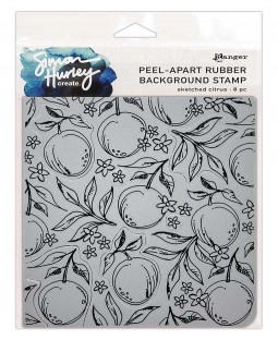 Simon Hurley Peel-Apart Background Stamp: Sketched Citrus HUR81210