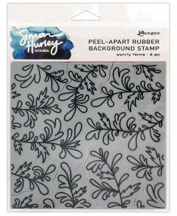Simon Hurley Peel-Apart Background Stamp: Swirly Ferns - HUR74311