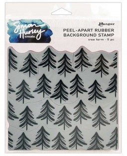 Simon Hurley Background Stamp: Tree Farm HUR74328
