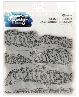 Simon Hurley Background Stamp: Wild Waves HUR68891