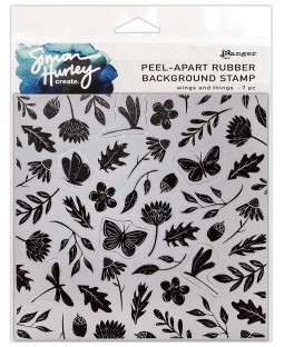 Simon Hurley Peel-Apart Background Stamp: Wings and Things HUR82521