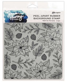 Simon Hurley Background Stamp: Festive Florals HUR78982