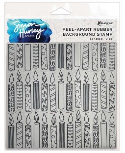 Simon Hurley Peel-Apart Background Stamp: Candles HUR80619