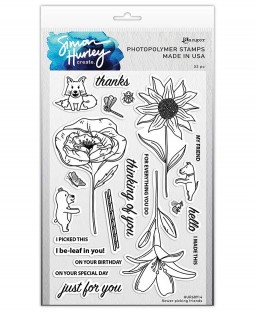 Simon Hurley Clear Stamp Set: Flower Picking Friends - HUR68914