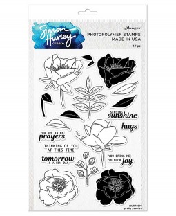 Simon Hurley Clear Stamp Set: Pretty Peonies - HUR78593