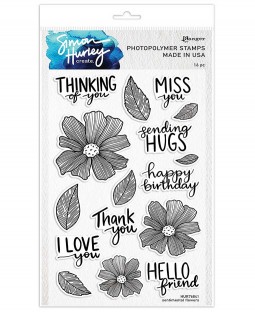Simon Hurley Clear Stamp Set: Sentimental Flowers HUR76841