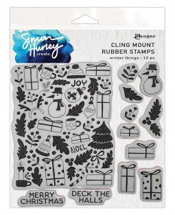Simon Hurley Cling Mount Rubber Stamps: Winter Things HUR84433