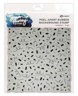 Simon Hurley Peel-Apart Background Stamp: Confetti HUR86000