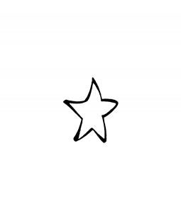 Small Star Wood Mount Stamp C1-5711B