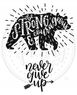 Never Give Up Cling Stamp Set: SCL-104