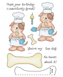 Tammy DeYoung Baking Pup Clear Stamp Set 11046MC
