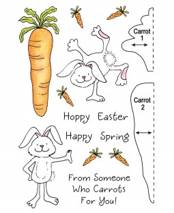 Tammy DeYoung Carrot Bunny Clear Stamp Set 11029MC