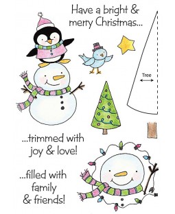 Tammy DeYoung Christmas Friends Clear Stamp Set 11192MC