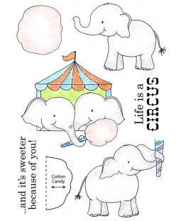 Circus Elephants Clear Stamp Set 11214MC