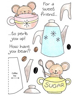 Coffee Mouse Clear Stamp Set 11171MC