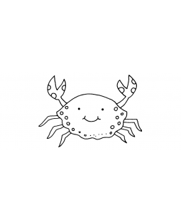 Crab Wood Mount Stamp E1-4945E