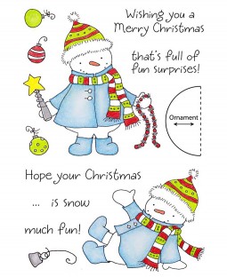 Decorating Snowman Clear Stamp Set 11118MC