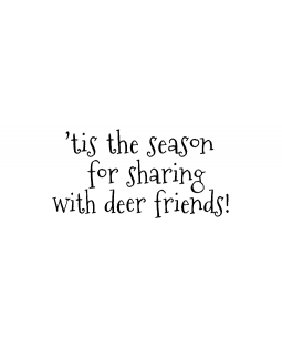 Deer Friends Wood Mount Stamp D4-0713D
