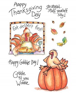 Tammy DeYoung Gobbles Turkey Clear Stamp Set 10918MC