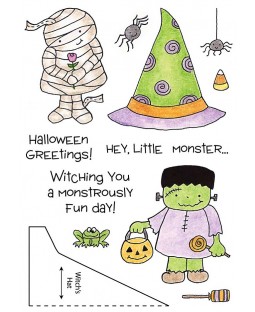 Tammy DeYoung Halloween Monsters Clear Stamp Set 11193MC