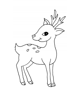 Little Reindeer Wood Mount Stamp K5-1100H