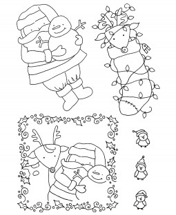 Santa & Pals #2 Clear Stamp Set 11008MC