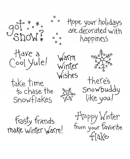 Snow Sayings Clear Stamp Set 10996SC