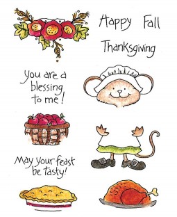 Tammy DeYoung Thanksgiving Millie Clear Stamp Set 11000MC
