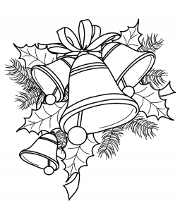 Trudy Sjolander Christmas Bells Wood Mount Stamp M2-3091J