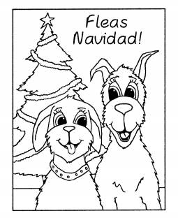Trudy Sjolander Fleas Navidad Wood Mount Stamp K2-0095H