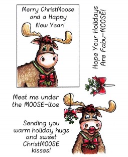 Punny Christmas Moose Clear Stamp Set 11127MC