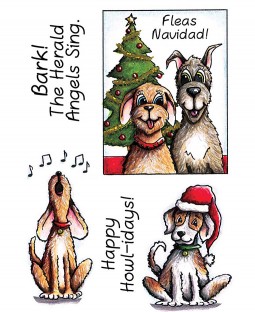 Punny Christmas Pups Clear Stamp Set 11129MC