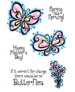 Swirly Butterflies Clear Stamp Set 11156MC