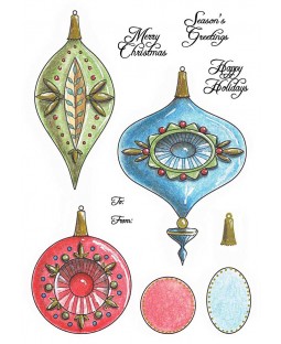 Trudy Sjolander Vintage Ornaments Clear Stamp Set 11206MC