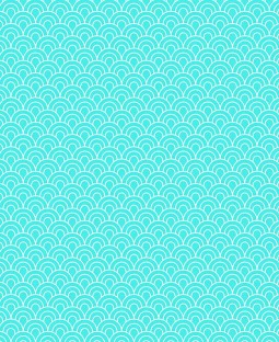 Turquoise Scallops 8 1/2" x 11" Printed Cardstock - PAC017