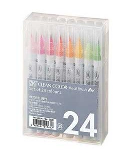 ZIG Clean Color Real Brush 24 Color Set - RB6000AT-24V