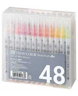 ZIG Clean Color Real Brush 48 Color Set - RB6000AT-48V