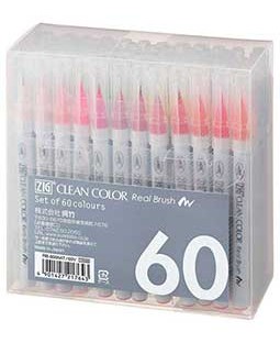 ZIG Clean Color Real Brush 60 Color Set - RB6000AT-60V