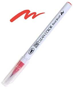 ZIG Clean Color Real Brush, Scarlet Red - RB6000AT-023