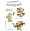 Maria Woods Bouquet Chickpea Bear Clear Stamp Set - 11302MC