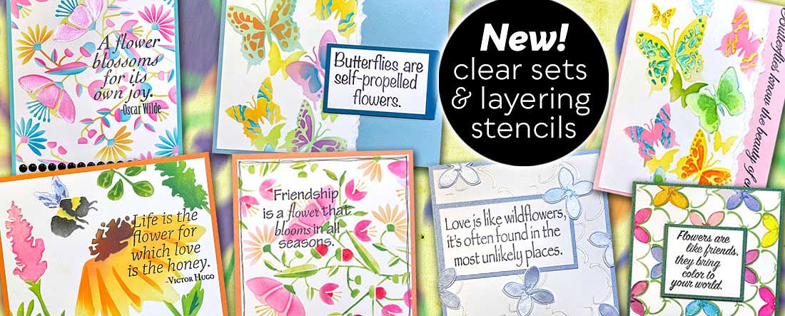 New stamps & layering stencils at Inky Antics